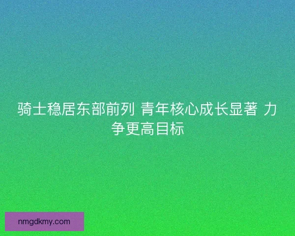 骑士稳居东部前列 青年核心成长显著 力争更高目标